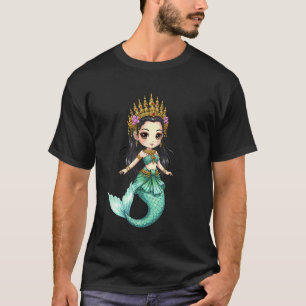 T-shirt Princesse Mermaid Cambodgienne Mythe Khmer Art Mig