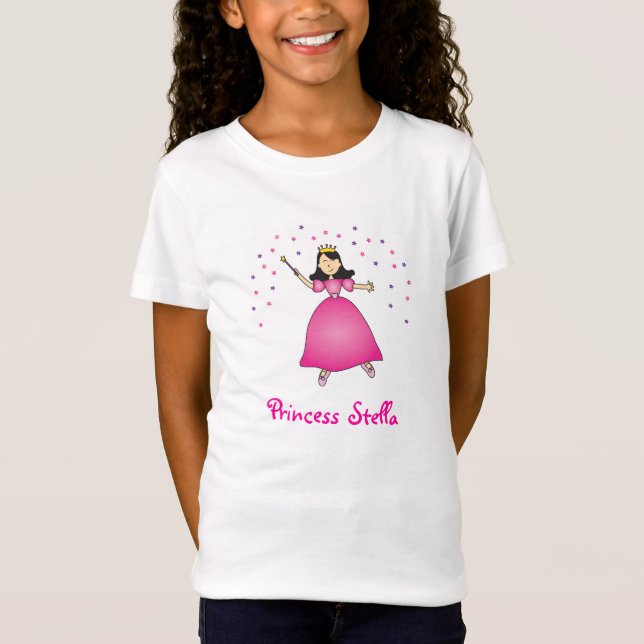 T-Shirt Princesse Personalized Girls Shirt de ballerine (Devant)