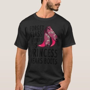 T-shirt Princesse porte des bottes cowgirl country fille o