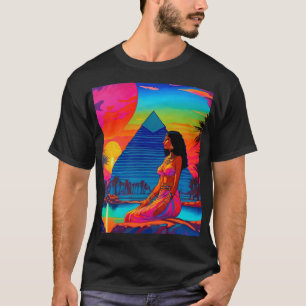 T-shirt Princesse psychédélique à pyramide rose