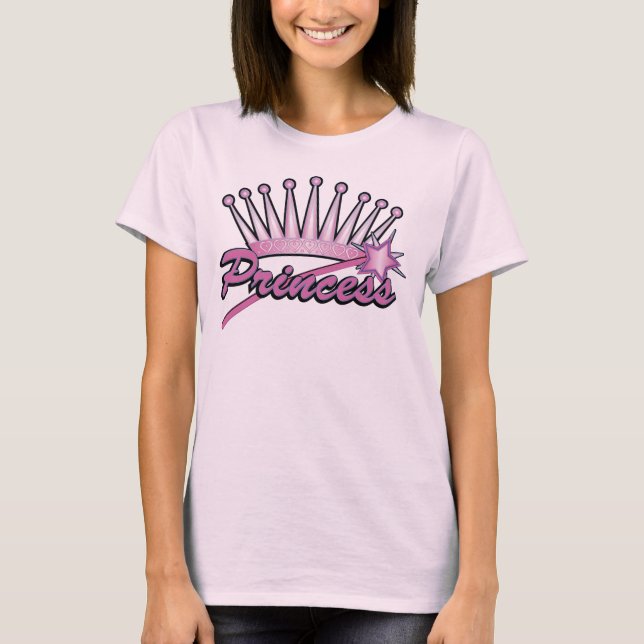 T-shirt Princesse rose Crown (Devant)