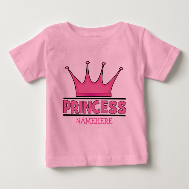 T-shirt Princesse Rose personnalisé (Devant)