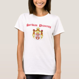 T-shirt Princesse serbe (avec le manteau de la Serbie des