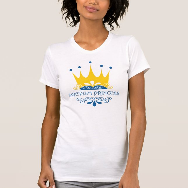 T-shirt Princesse suédoise dans des couleurs suédoises de (Devant)
