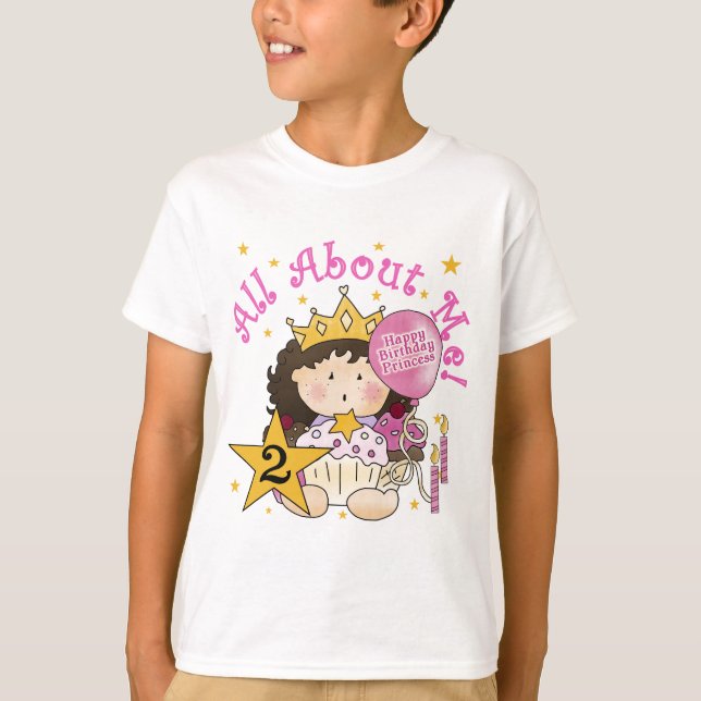 T-shirt Princesse Tout sur moi 2e anniversaire (Devant)