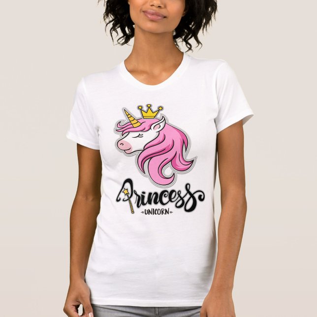 T-shirt Princesse Unicorn (Cute White T-Shirts Designed for Anyone!)