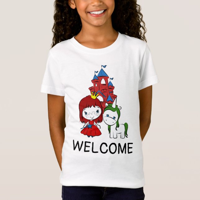 T-Shirt Princesse, Unicorne, Bienvenue drôle (Devant)