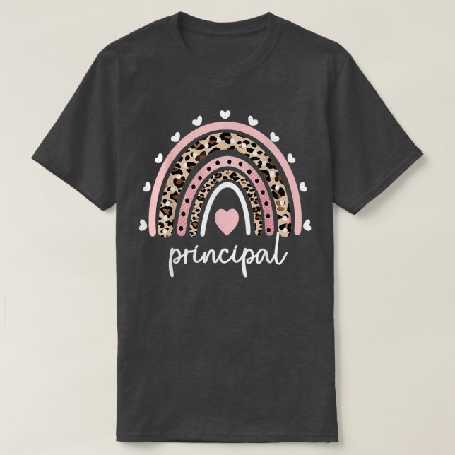 T-shirt Principal école d'appréciation de l'arc-en-ciel (Design devant)