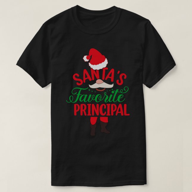 T-shirt Principal favori de Santas (Design devant)