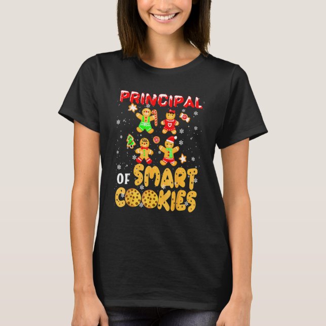 T-shirt Principal Of Smart Cookies Gingerbread Man Princip (Devant)