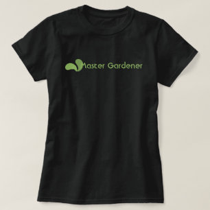 T-shirt principal vert de logo de jardinier d'Eco