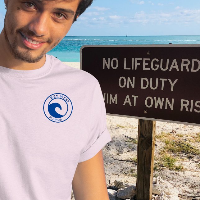 T-shirt Principale West Blue Ocean Wave Circle Design (Créateur téléchargé)