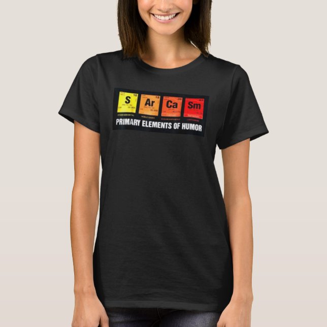 T-SHIRT PRINCIPAUX ÉLÉMENTS DE L'HUMOUR (Devant)