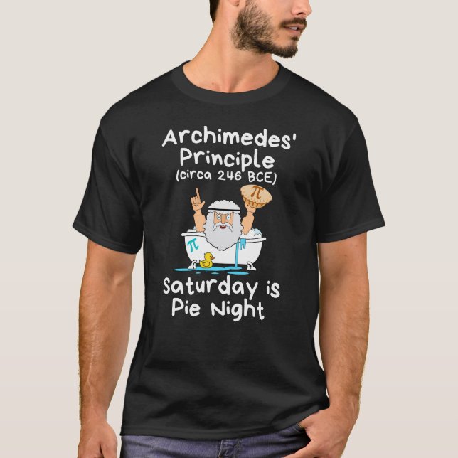 T-shirt Principe d'Archimède - Le samedi est la nuit à tar (Devant)