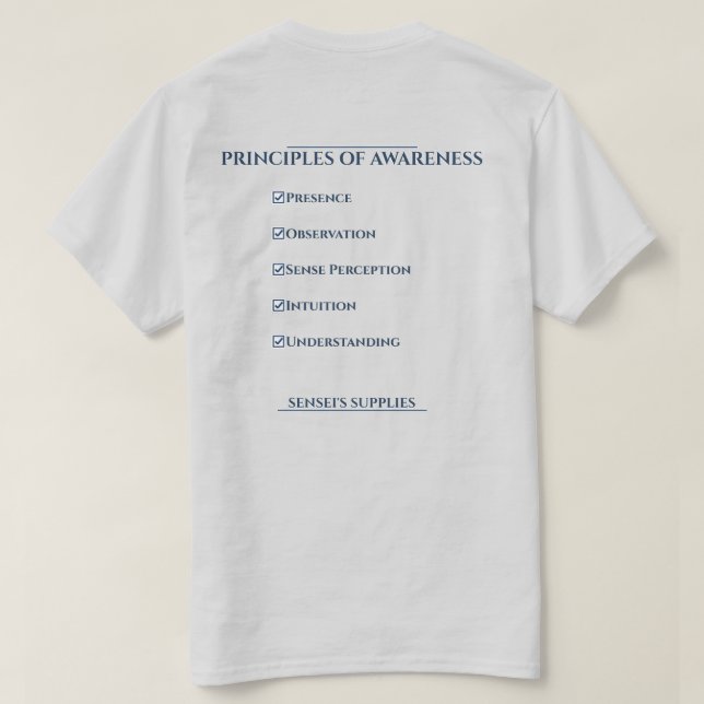 T-shirt Principes de conscience (Design dos)