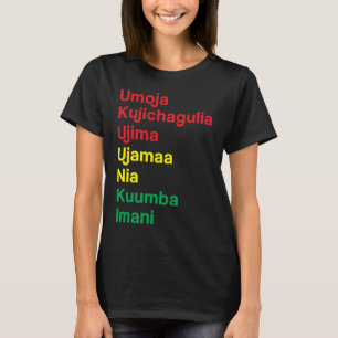 T-shirt Principes de Kwanzaa