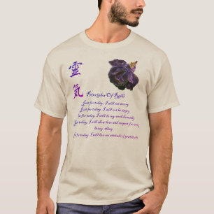 T-shirt Principes de Reiki juste pour aujourd'hui  