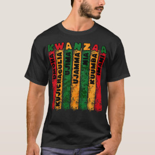 T-shirt Principes de Retro Grunge Kwanzaa
