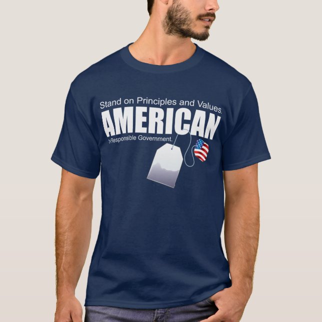 T-shirt Principes et valeurs AMÉRICAINS (Devant)