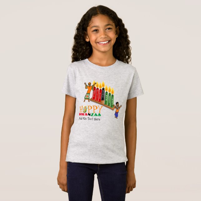 T-Shirt Principes Happy KWANZAA 7 personnalisables (Devant entier)