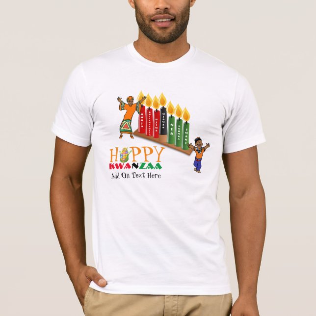 T-shirt Principes Happy KWANZAA 7 personnalisables (Devant)