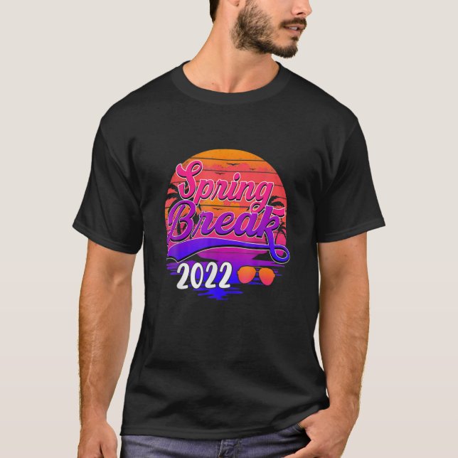 T-shirt Printemps 2022 Famille Tee Spring Break Sunset 2 (Devant)