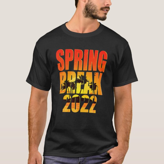 T-shirt Printemps 2022 Famille Tee Spring Break Sunset 2 (Devant)