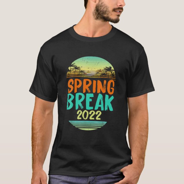 T-shirt Printemps 2022 Famille Tee Spring Break Sunset 2 (Devant)