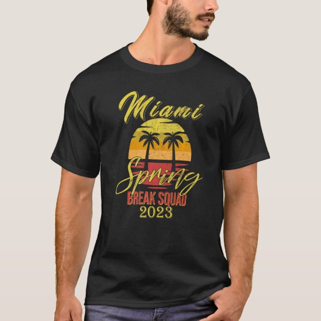 T-shirt Printemps 2023 Pause Miami Vacances d'été Plage (Devant)