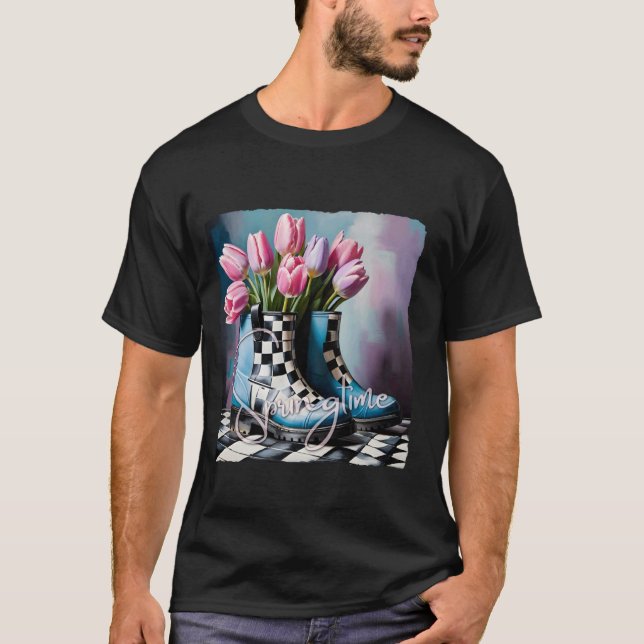 T-shirt Printemps avec Tulipes (Devant)