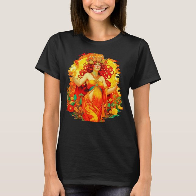 T-shirt Printemps celtique Beltane Art nouveau (Devant)