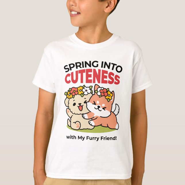 T-shirt Printemps dans la laideur - Illustration de chien  (Devant)