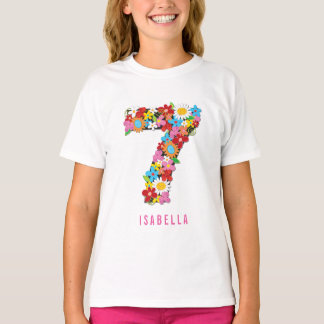 T-shirt Printemps Fleurs Numéro Sept 7e fête d'anniversair