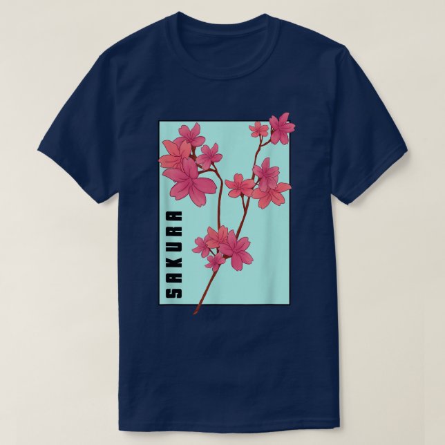 T-shirt Printemps Japonais : Sakura Cherry Blossements (Design devant)
