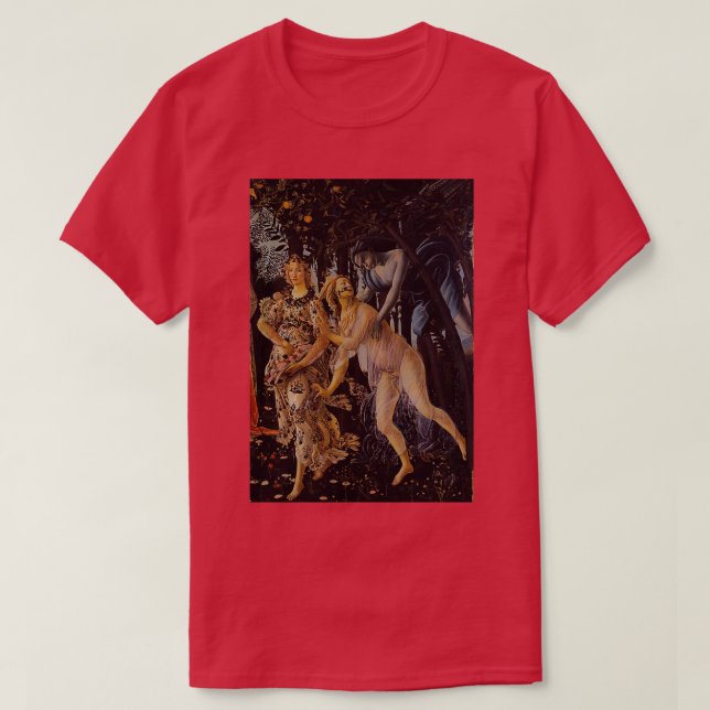 T-shirt Printemps par Sandro Botticelli détail 3 (Design devant)