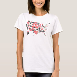 T-Shirt Printemps vacances vacances États-Unis rou