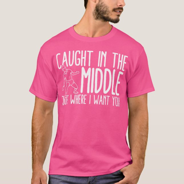 T-shirt Pris Dans Le Ping-Pong De Tennis De Table Moyenne (Devant)