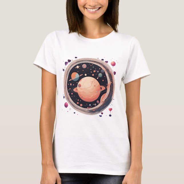 T-shirt 💖 🌠 "Pris dans ton orbite" (Devant)