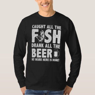 T-shirt Pris Tous Les Poissons Buvaient Toute La Bière Mon