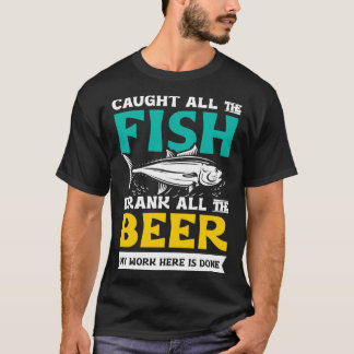 T-shirt Pris tout le cadeau de pêche à la ligne de poisson