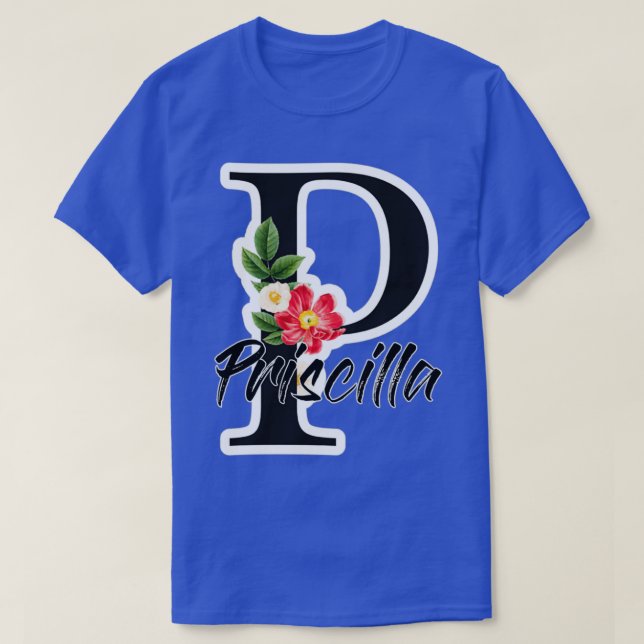 T-shirt Priscilla (bouquet floral) Couture de jardinier ur (Design devant)