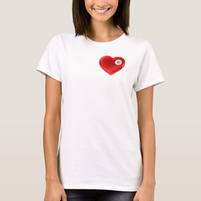 T-shirt Prise Coeur Paire Couples Cadeaux Amour (Devant)