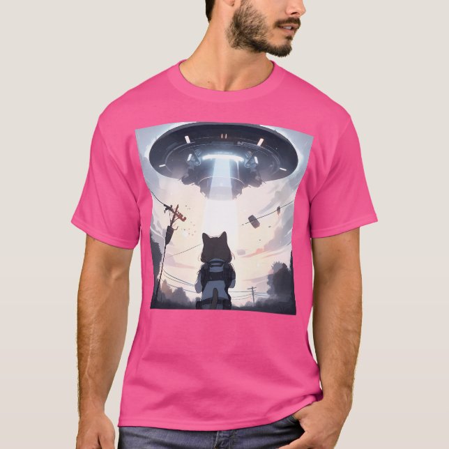 T-shirt Prise De Chat Par Ufo (Devant)
