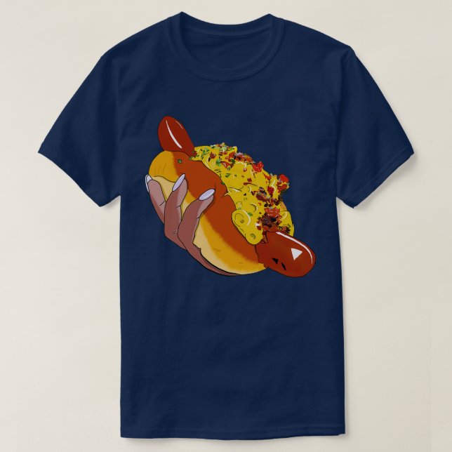 T-shirt Prise de chien chaud (Design devant)