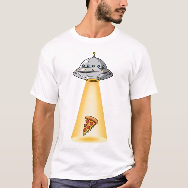T-shirt Prise de pizza cosmique (Devant)