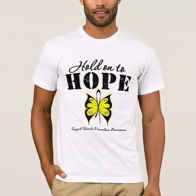 T-shirt Prise de prévention de suicide dessus à l'espoir (Devant)