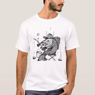 T-shirt Prise du Jour : Une Histoire de Poisson au Crayon