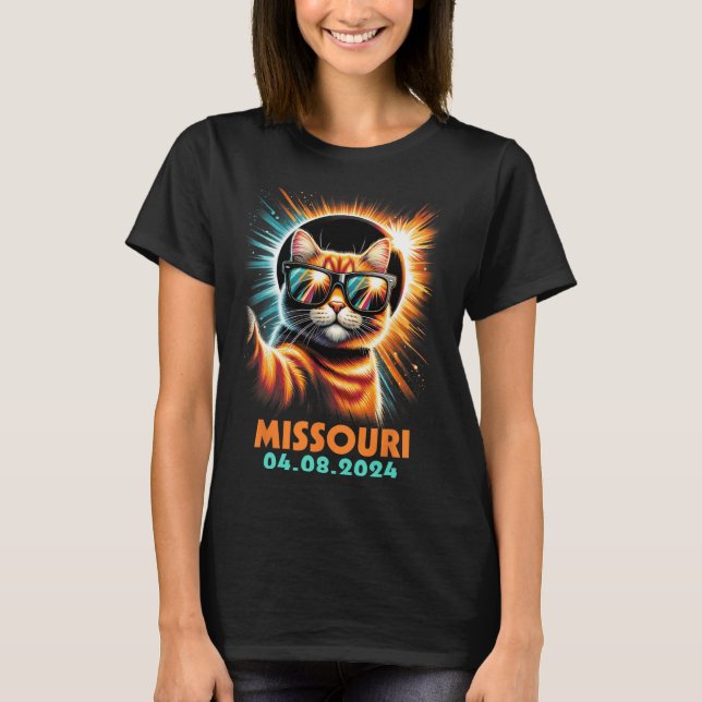 T-shirt Prise D'Un Selfie Total Éclipse Solaire 2024 Misso (Devant)