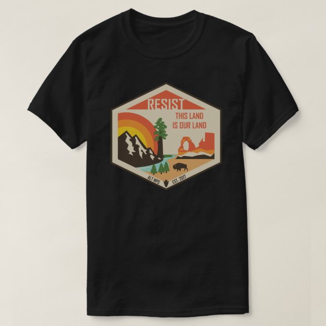 T-shirt Prise en charge de l'étiquette ALT NPS (Design devant)