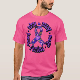 T-shirt Prise en charge du ruban violet